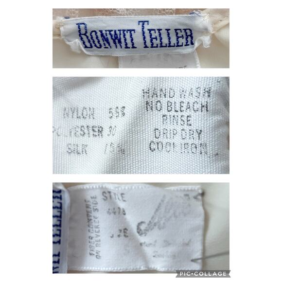 VINTAGE BONWIT TELLER CREAM SATIN BED JACKET 1930s 1940s LINGERIE WOMEN Sz S/M - Picture 10 of 12